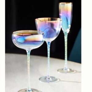 Anthropologie Wine Glasses Set of Four New In Box